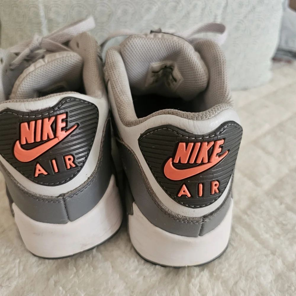 Nike Air Max Gray and Orange Sneakers